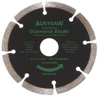 Austsaw 115mm (4.5") Diamond Blade Segmented - 22.2mm Bore AUDIA115S