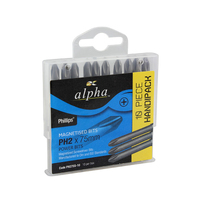 Alpha Phillips PH2x75mm Power Bit - 10 Pack PH275SH