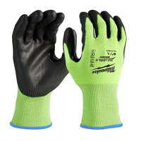 Milwaukee Large High Visibility Cut Level 2 Polyurethane Dipped Gloves 48738922