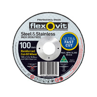 Flexovit 100x1.0x16.0mm A46T-BF41 Mega Inox Cut-Off Wheel 66252841585