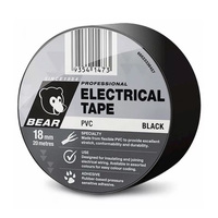 Bear 18mm x 20m Black Electrical Tape 66623336457