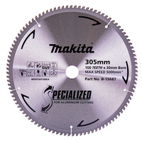 Makita 305mm x 30/25.4mm x 100t Aluminium TCT Saw Blade B-15687