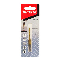 Makita HSS-TIN Metal Drill Bit 3 x 64mm 1/4 Hex B-50887