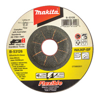 Makita 125mm x 4 x 22.23 Inox Flexible Grinding Wheel 25 Pack B-53126-25