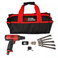 Chicago Pneumatic CP7160K Pistol Grip Chipping Hammer with Tool Bag 3500 Bpm