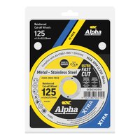 Alpha 125 x 1.0mm Cutting Disc XTRA - Carded (Pk 10) CGCDGX12510