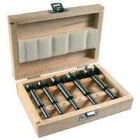 Makita 5 Piece Forstner Drill Bit Set Wooden Case - Standard D-47357