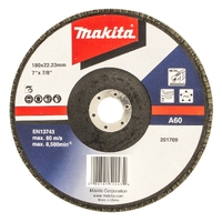 Makita 180mm Economy Flap Disc 60# Alu Oxide D-63529