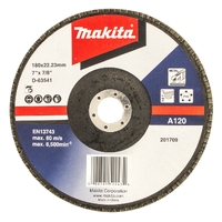 Makita 180mm Economy Flap Disc 120# Alu Oxide D-63541