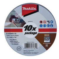 Makita 125x1.2x22.23mm Inox Cut Disc WA46R 10pk D-65969-10