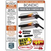 Bondic® - Genuine #1 LED UV Liquid Plastic Welder - Bond in 4 Seconds Twin Pack