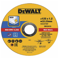 DeWalt 125mm x 1.2 x 22.23mm Thin Cut High Performance Bonded Disc 10pk DT43922-QZ