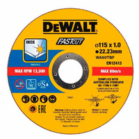 DeWalt 115mm x 1.0 x 22.23mm Thin Fast Cut High Performance Bonded Disc 10pk DT43971-QZ