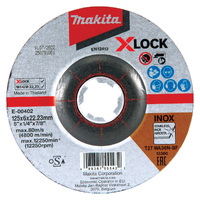 Makita X-Lock 125 x 6 x 22.23 D/C Inox Grind Disc E-00402