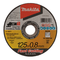 Makita Elite 125 x 0.8 x 22 Inox Cut Disc 12pk E-10877-12