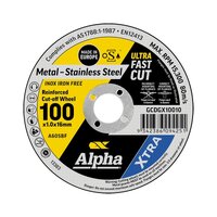 Alpha 100 x 1.0mm Cutting Disc XTRA Bulk GCDGX10010
