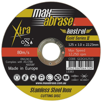 Max Abrase Gold Series II 125 x 1.0mm Cutting Disc 100 Pack GCDGX12510-100BP