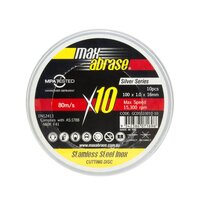 Alpha 100 x 1.0mm Silver Series Cutting Disc Trade Tin (Pk 10) GCDSS10010-10