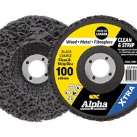 Alpha 100mm Black Coarse XTRA Clean & Strip Disc Bulk GSPD100BC