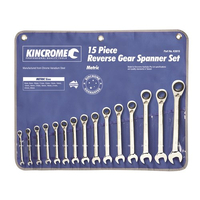 Kincrome Reverse Gear Spanner Set 15 Piece Metric K3015