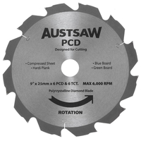Austsaw 235mm 6PCD 6TCT Polycrystalline Diamond Blade - 25/20mm Bore PCD235