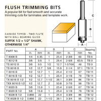 Carbitool 9.5mm Flush Trimming Bit T8012B