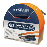 ITM Air Hose 12.5mm (1/2") x 30m Hybrid Polymer Air Hose Comes With Nitto Style Fittings TM300-430