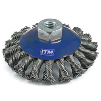 ITM Twist Knot Bevel Brush Steel 125mm M14x2mm Thread TM7002-125