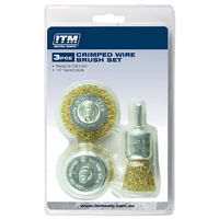 ITM 3 Piece Crimp Wire Brush Kit TM7016-003
