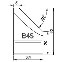 ITM External Tool Bit B45 45 Deg x 40mm High to Suit PRO5PB Beveller WAP-B05/B45