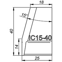 ITM I.D. Chamfer Tool Bit Ic15/40 15 Deg x 40mm High to Suit PRO5PB Beveller WAP-B05/IC15-40/56