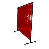 Weldclass 1.8 x 2.0m Heavy Duty Red Frame + Curtain Kit WC-03235K