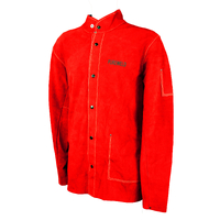 PureWeld Premium Red Leather Welders Jacket WJFL